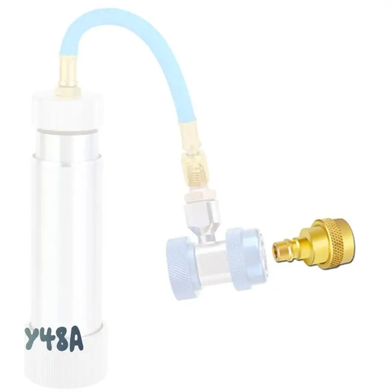 

R134a To R1234yf Conversion Kit,Quick Adapter Adjustable High&Low Voltage Connector, Air Conditioner Refrigerant System-Y48A
