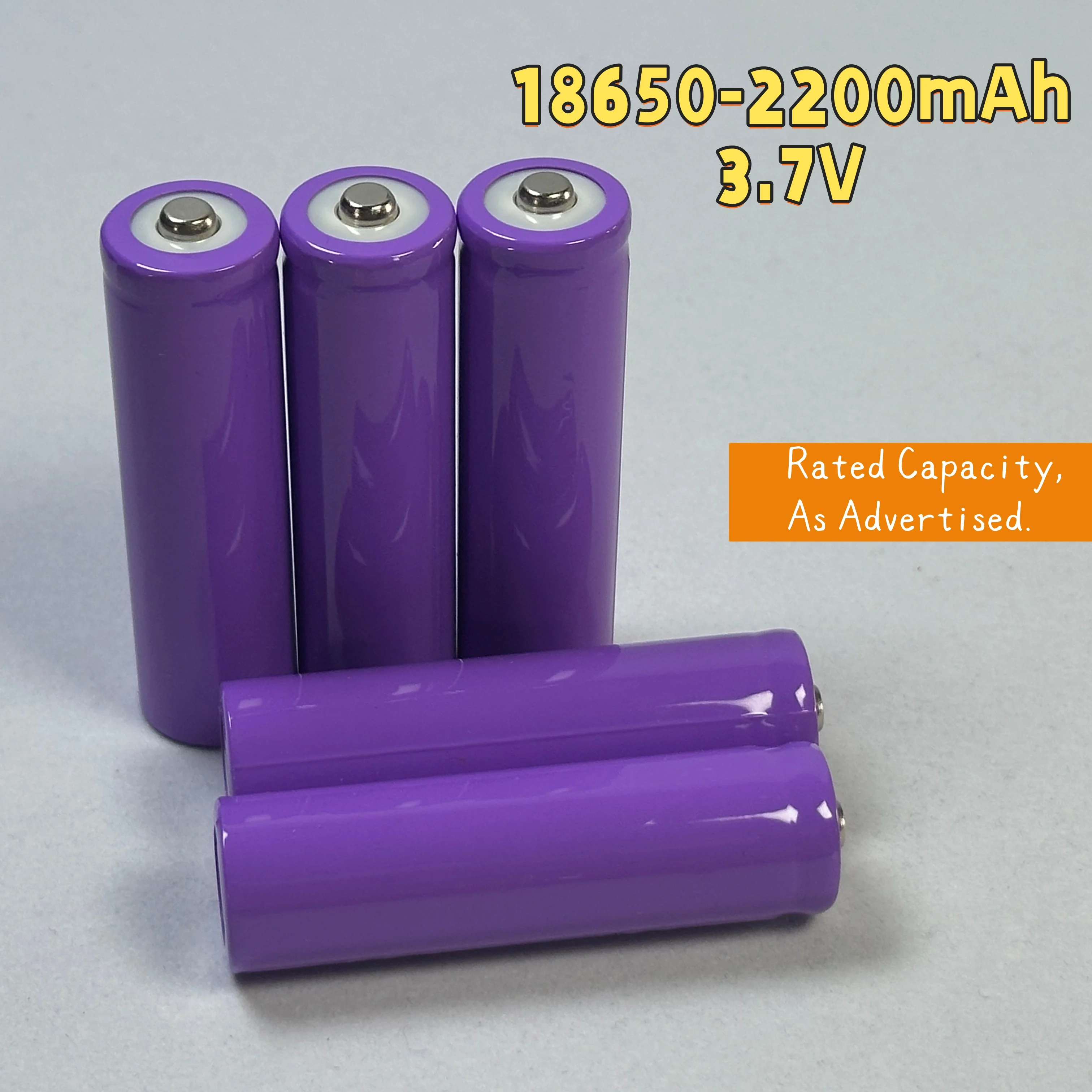 18650 Button-Top 2200mAh Geschützter Li-Ionen-Akku mit PCB - Zuverlässige Energie für Taschenlampen, Powerbanks, DIY und Heimgebrauch