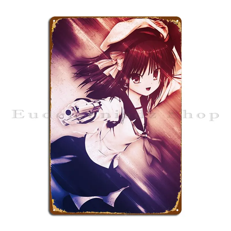 Angel Beats Poster Metal Plaque Party Club Wall Plaque Designer Living Room Tin Sign Poster