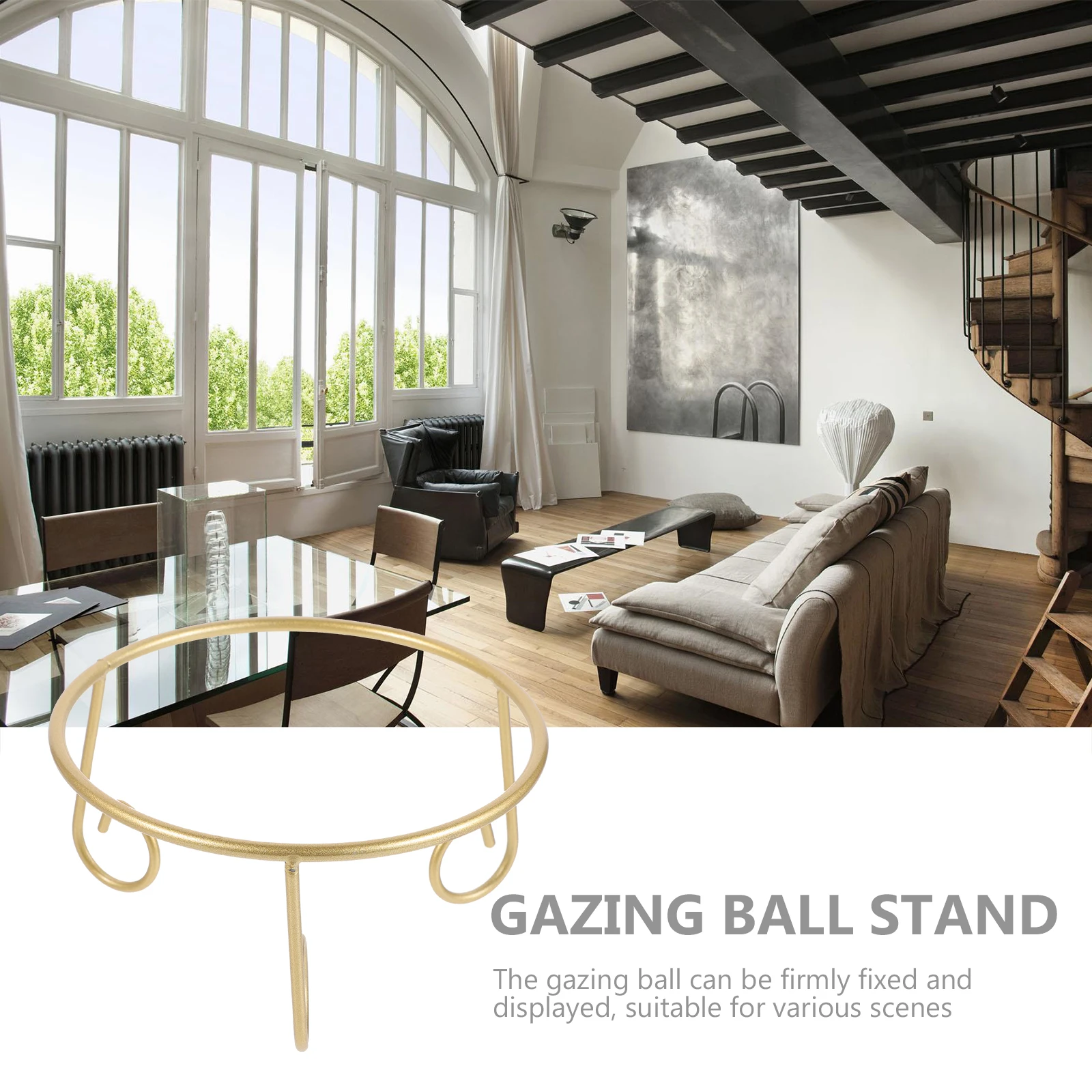 

Metal Gazing Gazing Ball Holder Stand Crystal Sphere Holder Garden Decorative Item Home Office Mini Model Display Bracket