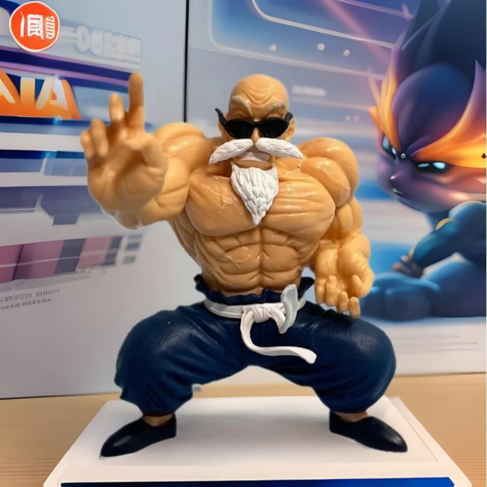 10cm Anime-Figur Muscle Master Roshi Goku Kame Sennin Figurine PVC Actionfigur Modell Kinderpuppen Geschenk Spielzeug