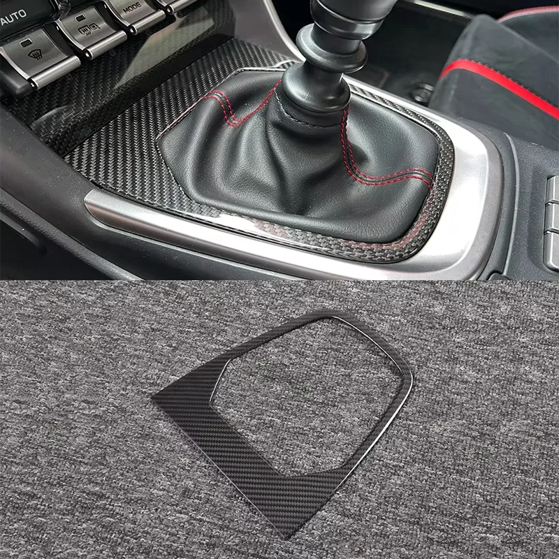 

Декоративная накладка на центральную консоль и панель коробки передач из углеродного волокна с декоративными наклейками для Toyota GR86/Subaru BRZ 2022