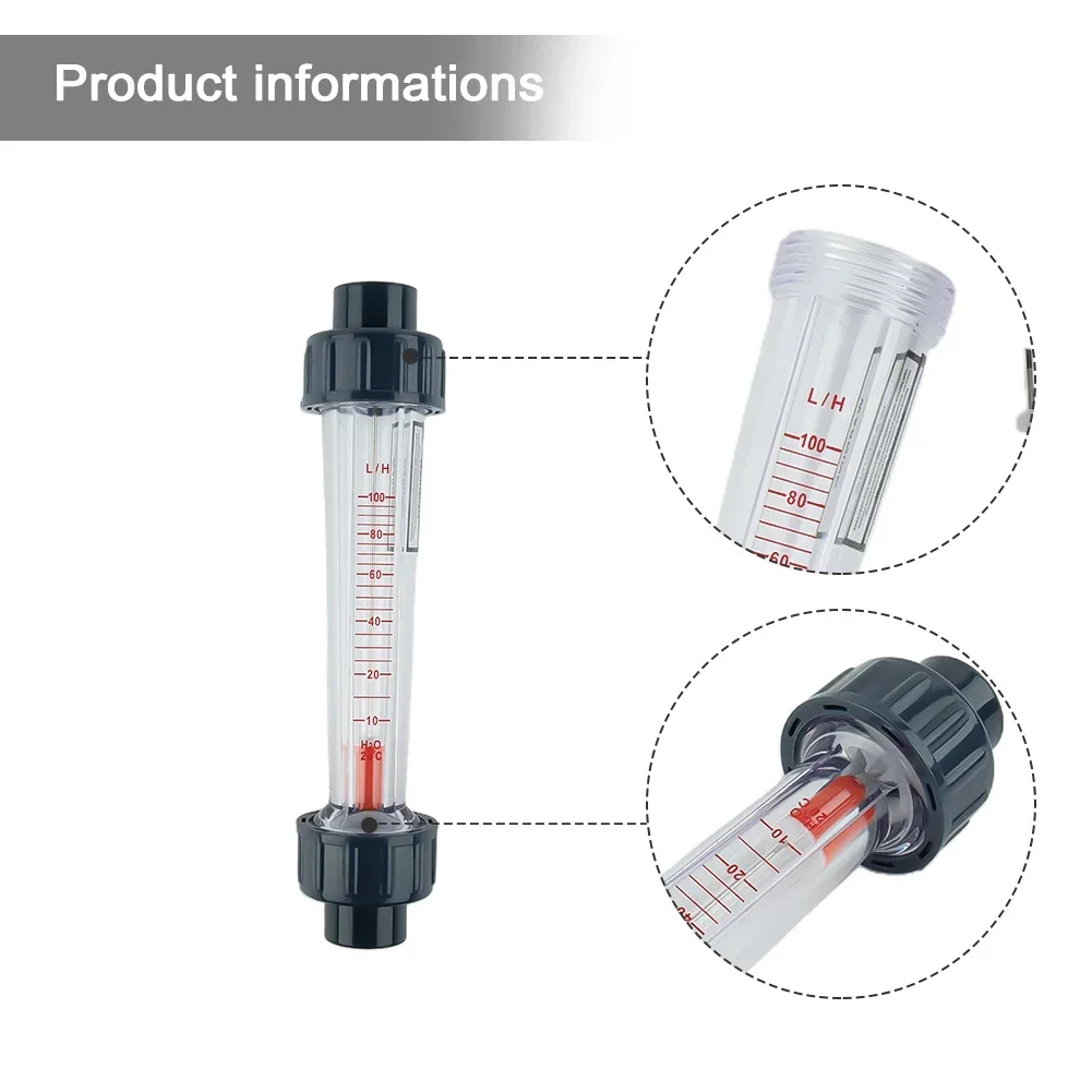 Indicator Water Flowfor Meter 10-100L Counter Flowfor Industrial Water LZS-15 1/2 Liquid Meter Plastic Tube