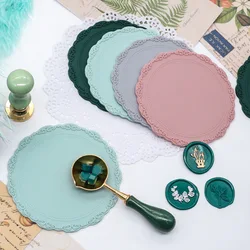 Silicone Sealing Wax Pad Wax Seal Printing Pad Paint For DIY Wedding Invitation Cards Wax Mat Scrapbooking Stamp Tool