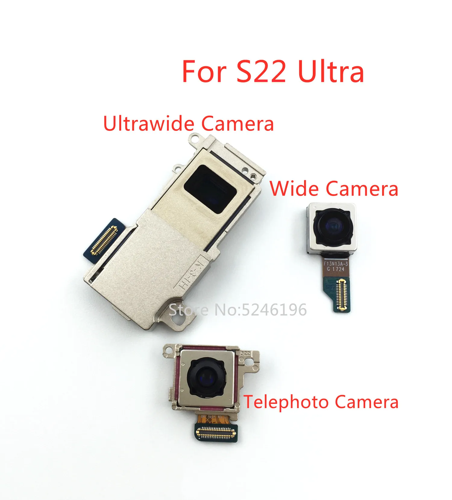 1pcs Back big Main Rear Camera front camera Module For Samsung Galaxy S22 Ultra 5G S908B S908N S21Ultra 5G S908U S908E Replace