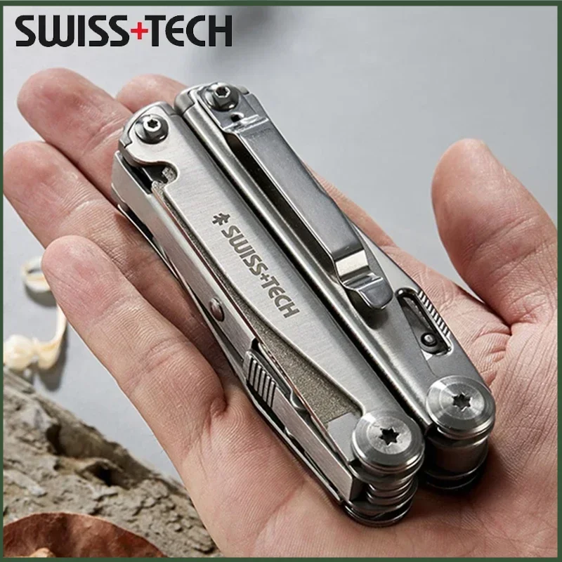 

SWISS TECH 18 in 1 Multitool Pliers Folding Multi-functional Combination Tool Pocket Knife Portable EDC Outdoor Equipment