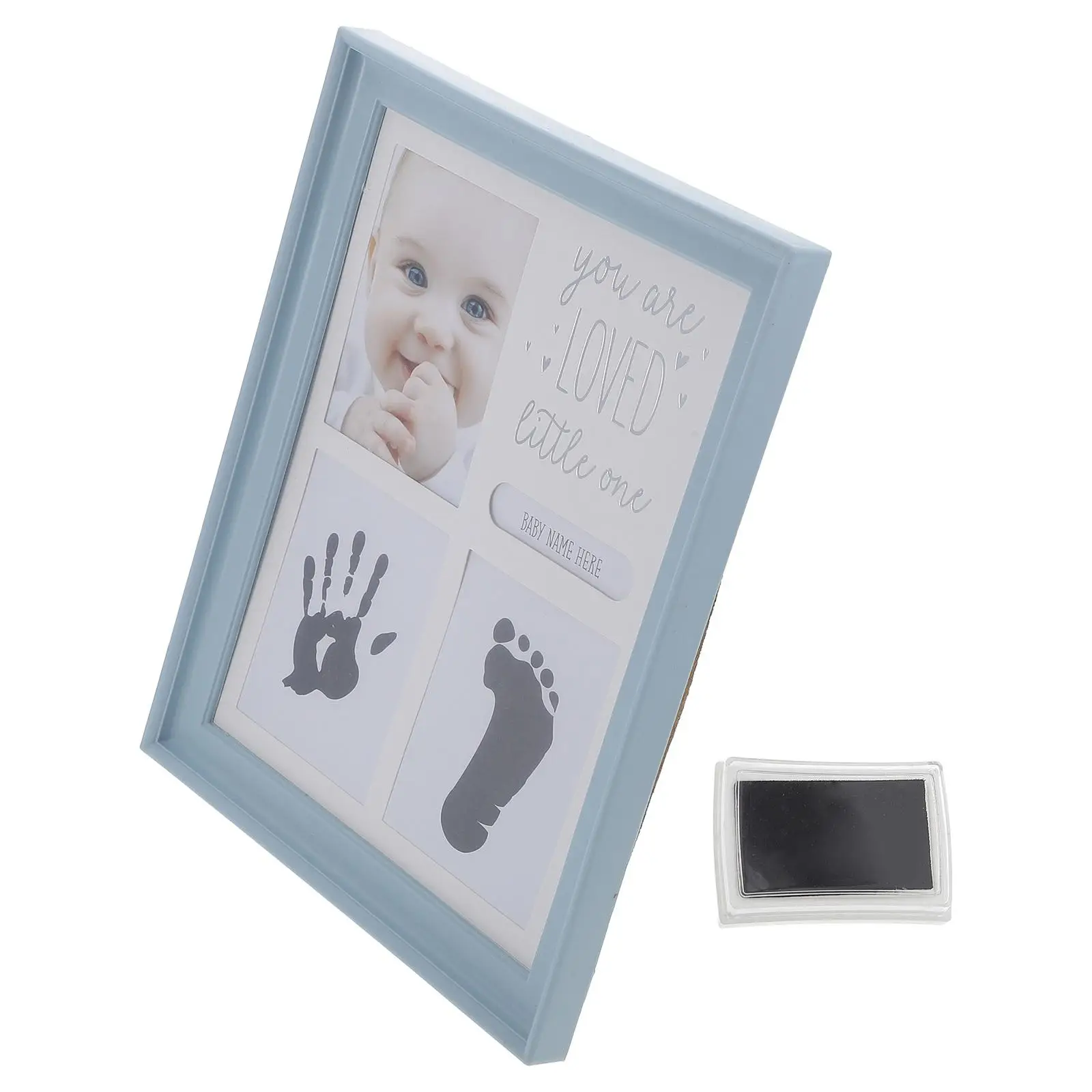 Baby Hand Footprint Photo Frame Newborn Handprint Kit Infant Footprint Gifts Keepsake Plastic PVC Baby Growth Commemoration Hand