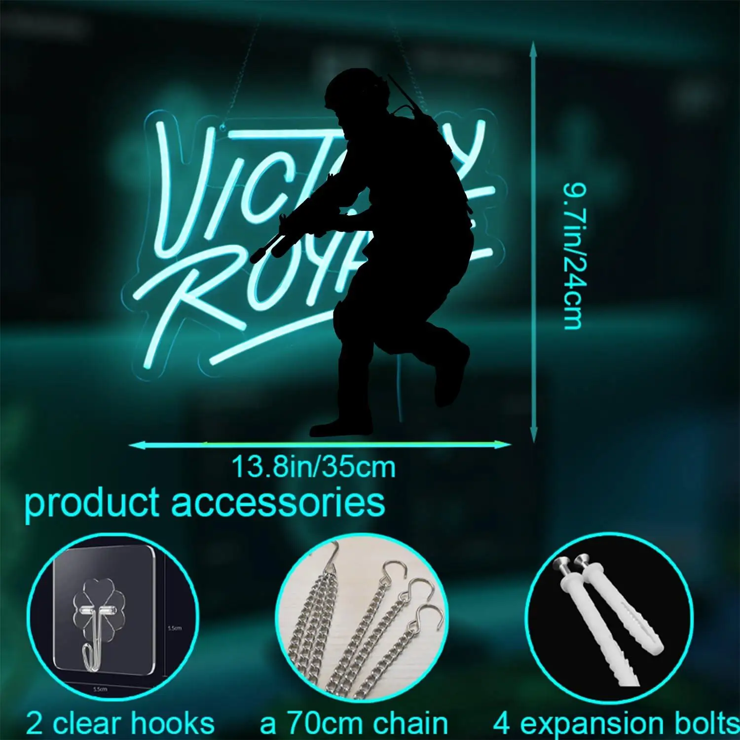 Final Win Neon Sign USB Powered LED Dimmable Neon Lights for Gaming Room Bedroom Home Art Decoration Special Gifts for Gamer