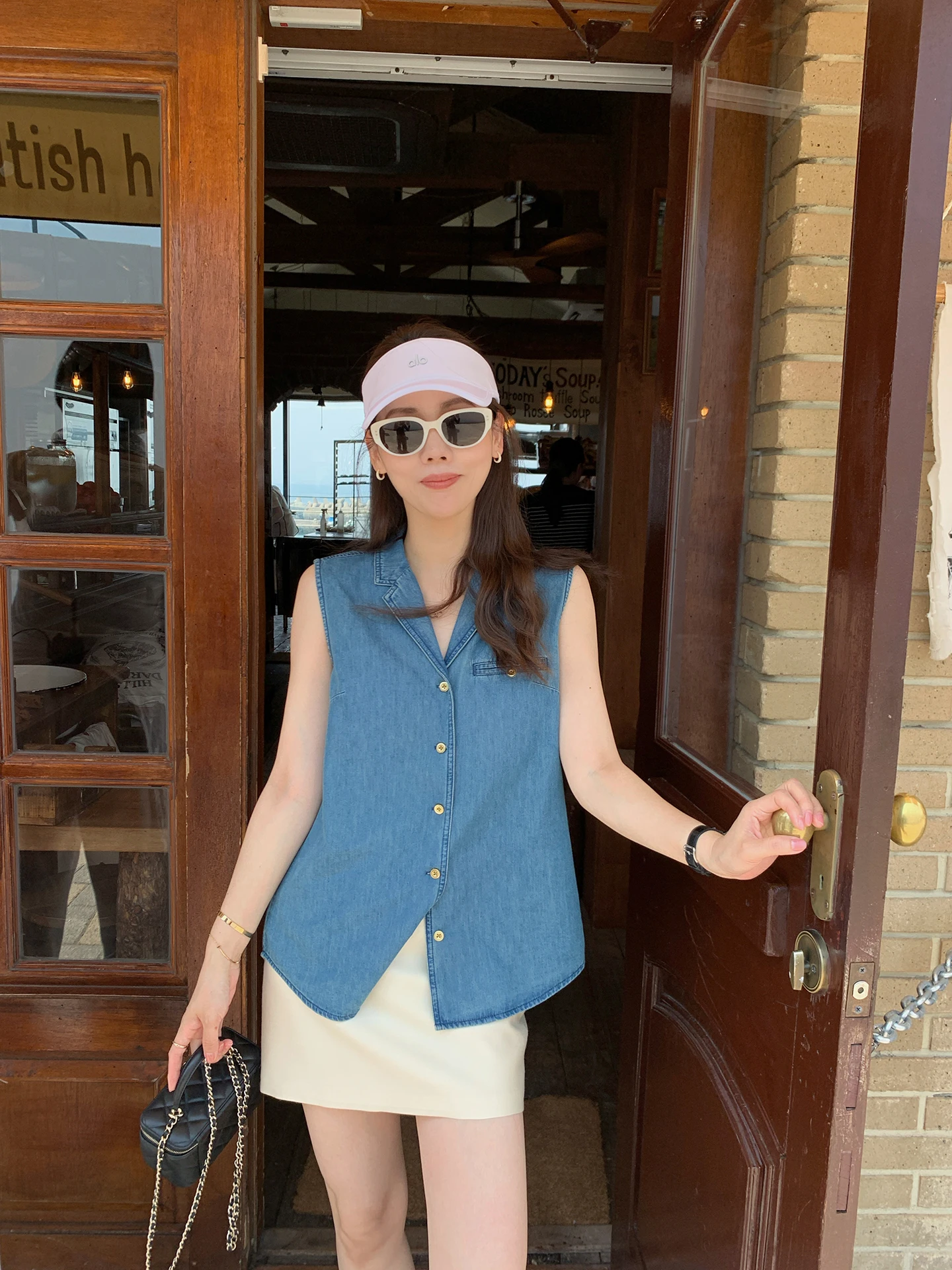 

Летний модный винтажный синий тонкий джинсовый жилет-топ для женщин, прямой крой, корейский стиль, стандартная длина