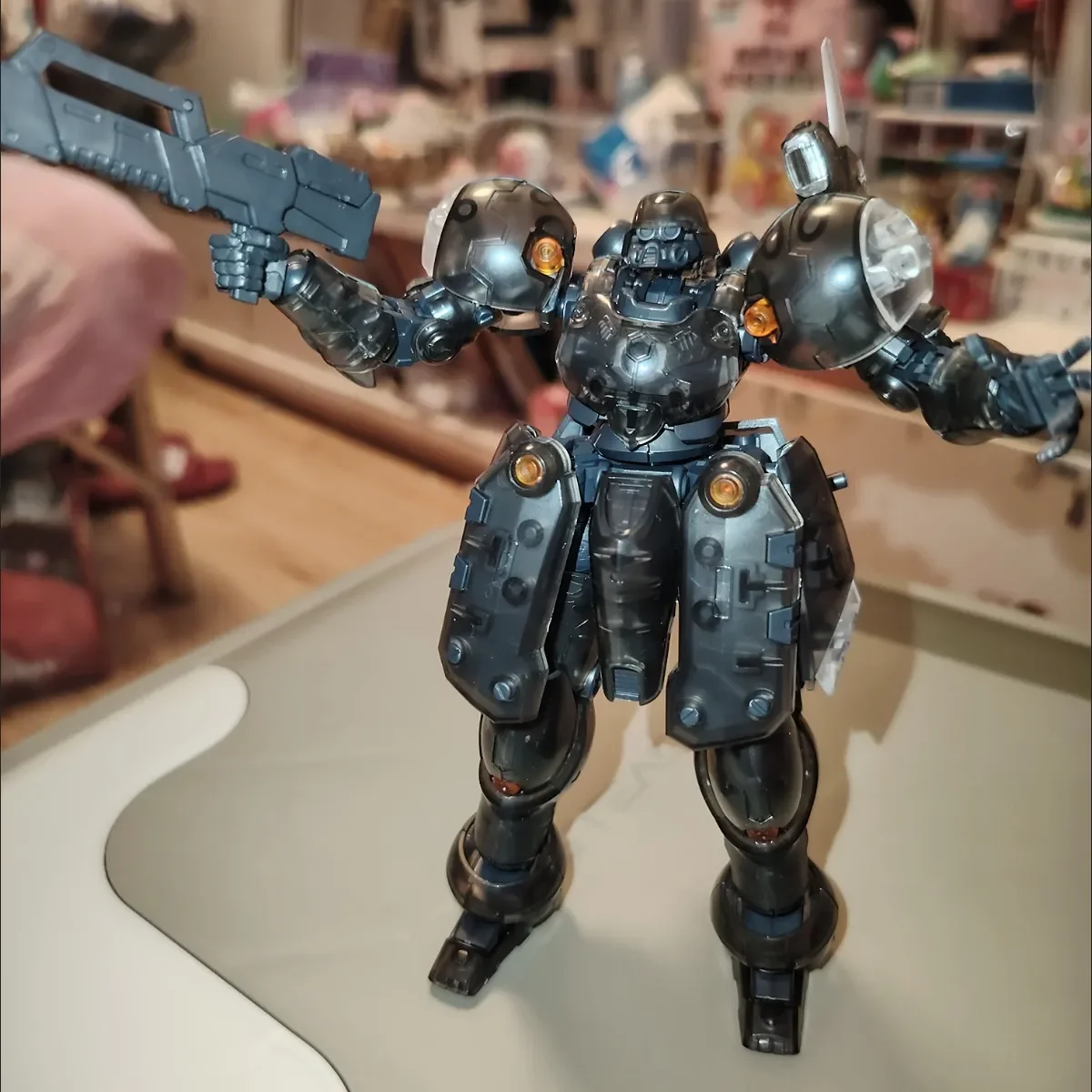 

Sheik Mainland Za-11 Zi-Kron Transparent Black Edition 1/144 Scale Assembled Model Kit Mecha Action Figure for Boys Toys Gifts