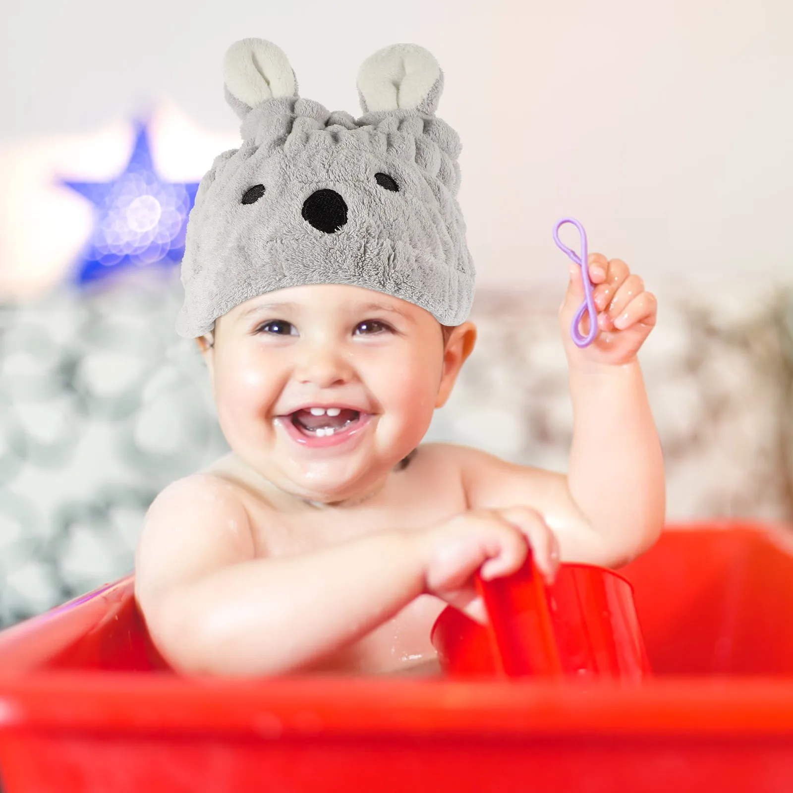 1 قطعة قبعة التجفيف ماصة للأطفال لطيف الكرتون التفاف قبعة منشفة الشعر سريعة الجافة للأطفال منشفة قبعة الشعر الاطفال