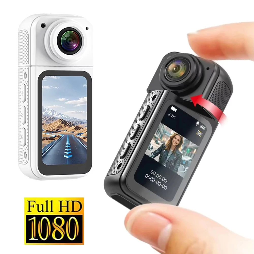 2.7K 1080P HD Mini Body Camera WiFi Sports DV Video Recorder Portable Wearable Magnetic Thumb Action Camera Bike Small Camcorder