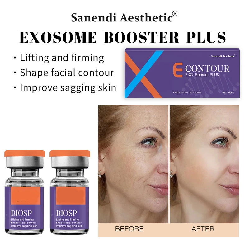 2025 مصل الوجه الداعم Exosomas Plus لـ Dermapen مضاد للشيخوخة ورفع الوجه وترطيب حب الشباب وإصلاح الندبات 7 مللي * 5 قوارير