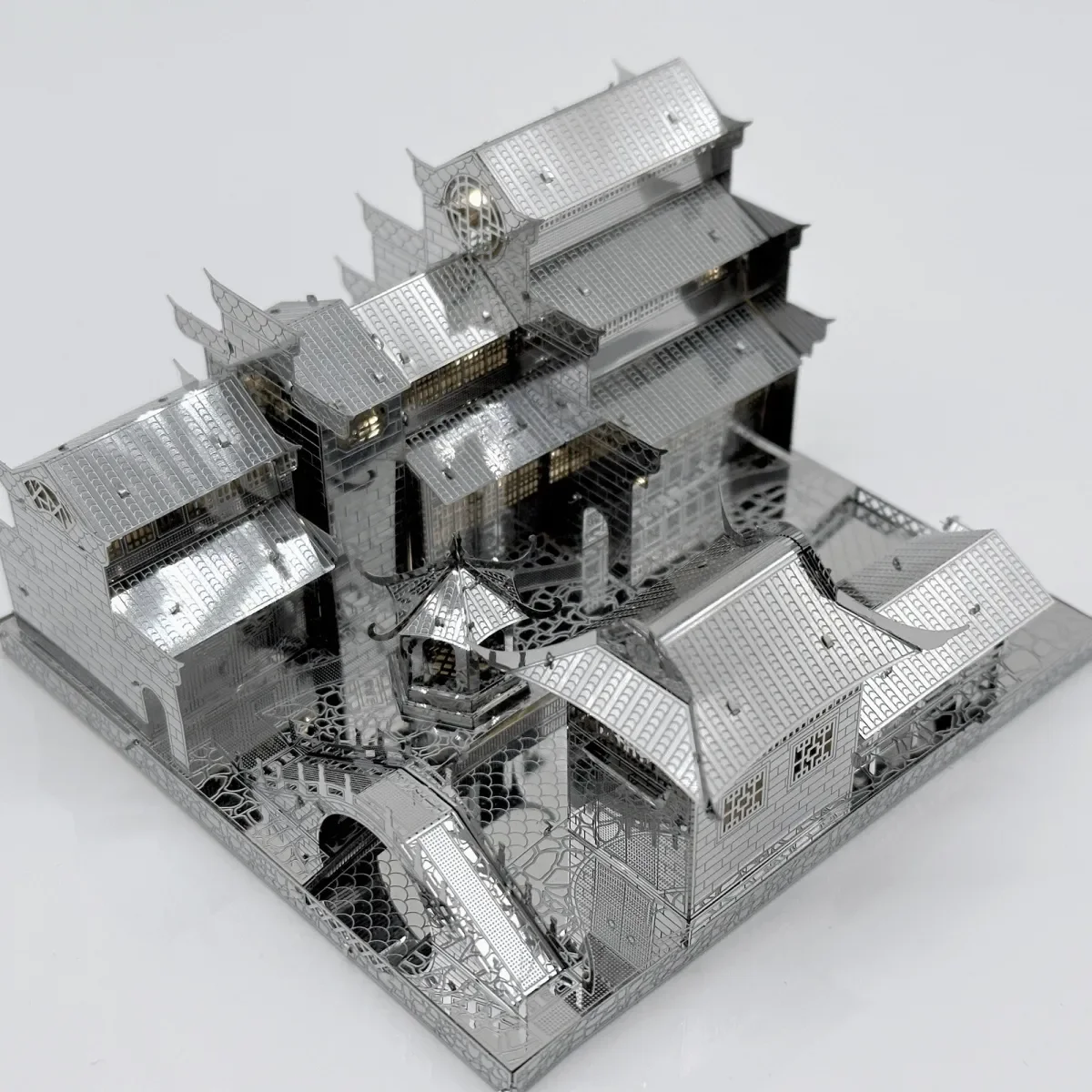 Jiangnan Water Town Metal Jigsaw 3d Building Model DIY Handmade Toys Creative Birthday Gift Trinket Miniature