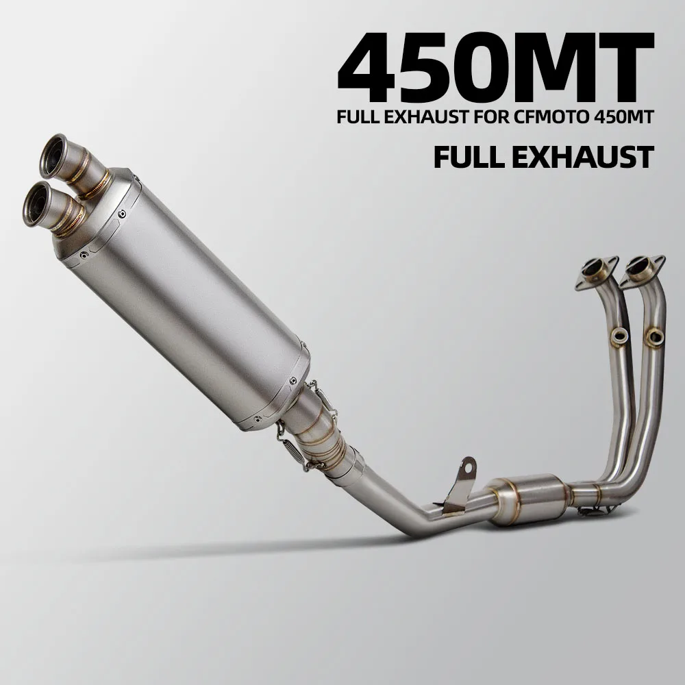 450MT Exhaust System For CFMOTO MT450 IBEX450 Euro 5+ Motorcycle Exhausts Kit Rally Motorbike Manifold S9 Muffler with DB Killer