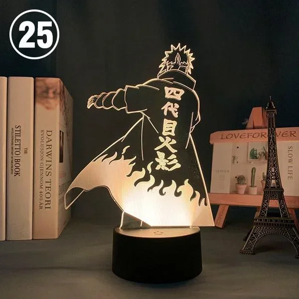 Bandai Naruto Anime Figur Nachtlicht Naruto Kakashi Action figur Kawaii Sasuke Itachi 3d Lampe Schlafzimmer Dekor Sammlung Modell Spielzeug 8