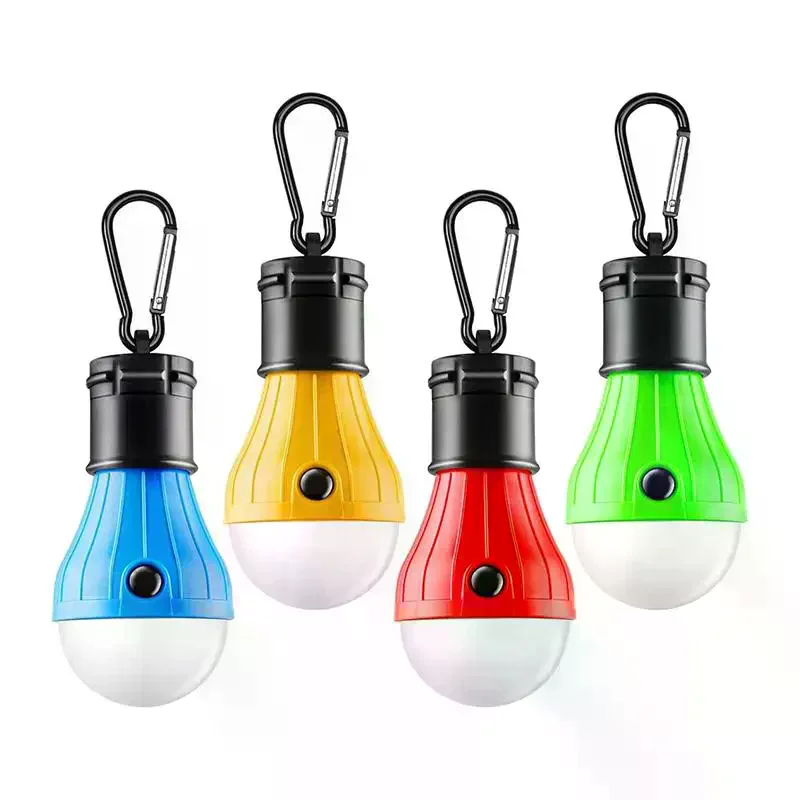 Camping Lantern Outdoor Light Battery Powered Lights Multicolor Waterproof Lighting Mini Portable LED Lamp Bulb Emergency Light