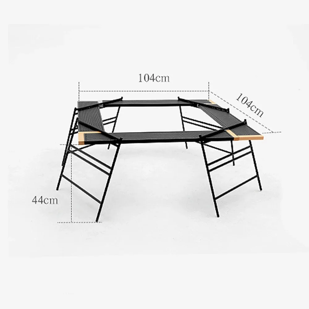 Camping Outdoor Portable Assemble Table Stable Lightweight Multifunctional Table for Camp Beach Backyard BBQ Party