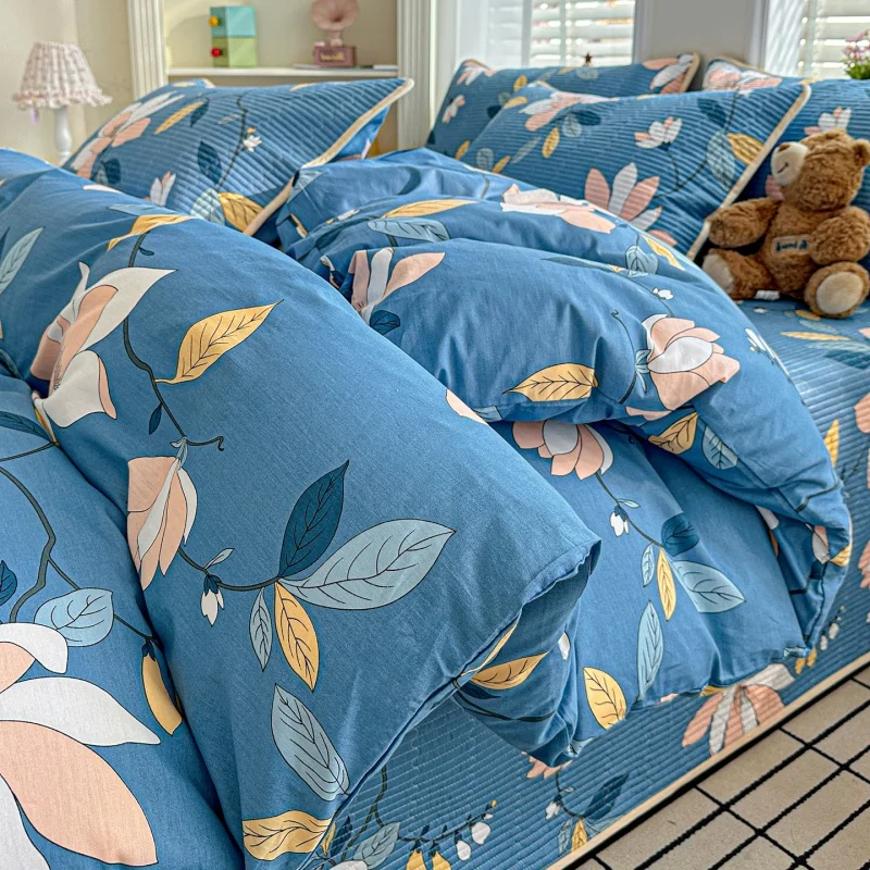 1pc Flower Printed Duvet Cover 100% Cotton Quilt Cover Skin-friendly Comforter Cover High Quality Bedding 이불커버 (No Pillowcase)