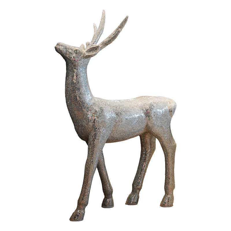 

Handmade trumpet head deer living room courtyard art decoration floor ornament