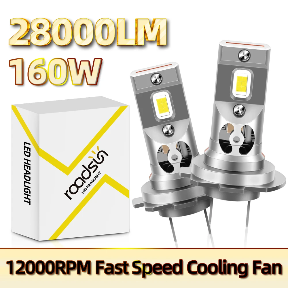 

H7 LED Light Car Headlight 9005 9006 HB4 Auto Lamp H11 H4 Super Bright Bulbs Plug-N-Play 30000LM CSP 3570 CHIP 6000K White