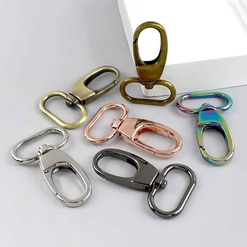5-30Pcs 25mm Metal Swivel Lobster Clasp Bag Strap Adjuster Buckle Webbing Connection Snap Hook DIY Craft Hardware Accessories
