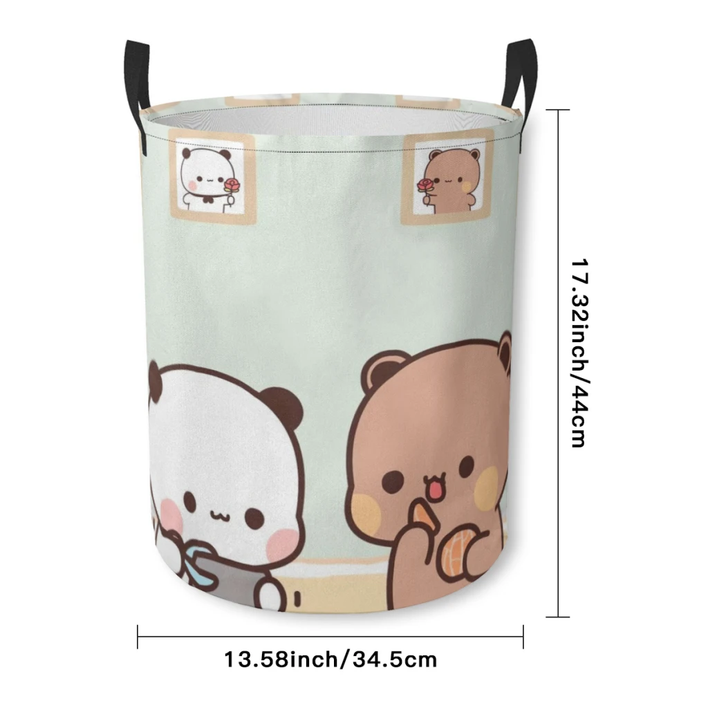 Laundry Basket One Two Bubu Little Bear Fabric Laundry Moving Folding Dirty Laundry Basket