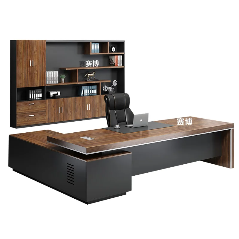 

General Manager Boss Office Desk and Chair Combination President Desk Business High-end Atmosphere Large Class