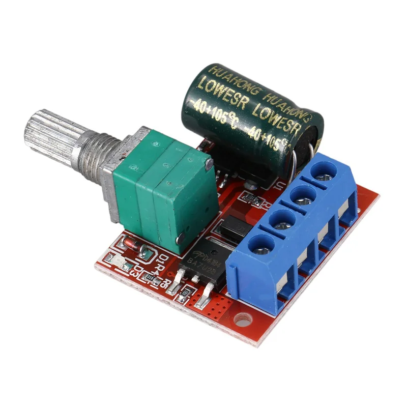 AS95-5X DC5-35V 5A PWM وحدة تحكم في سرعة محرك التيار المستمر LED ضوء باهتة التبديل 10 كيلو هرتز