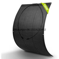 Full Black Monocrystalline Flexible Solar Panel 100W 200W ETFE Solar Panel Flexible 18V 24V for Vehicle Trucks Boat