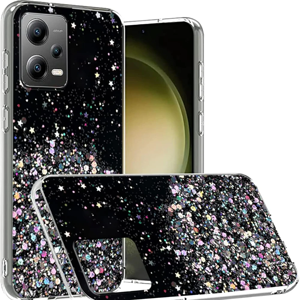 Silver Foil Bling Glitter Case For Xiaomi POCO X5 Pro 5G fundas Soft Silicone Cover