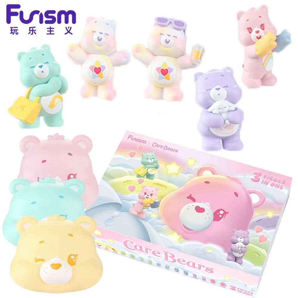

Genuine FUNISM Care Bears Blind Box Micro Light Daily Series Cute Style Mini Ornament Collectible Christmas Toys Gifts for Kids