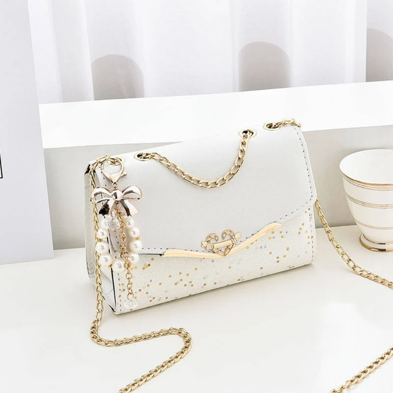 Trendy Crossbody Bag Women Fashion Shoulder Bag Purse with Convertible Chain Strap Crossbody Handbag for Work Daily