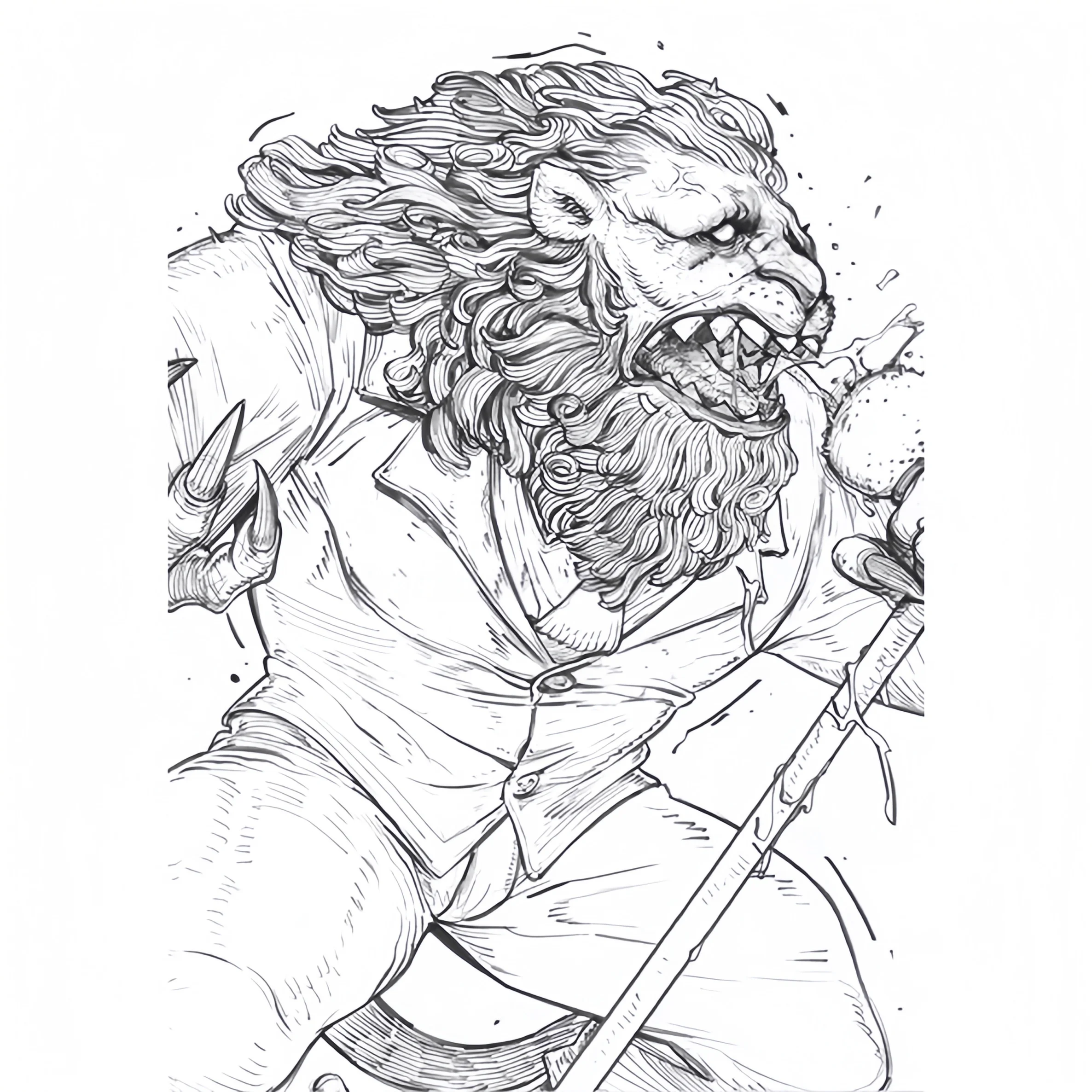 

75mm Height Cast Resin Model Assembly Kit GK, Lion King Leader, Unpainted, Needs To Be Assembled