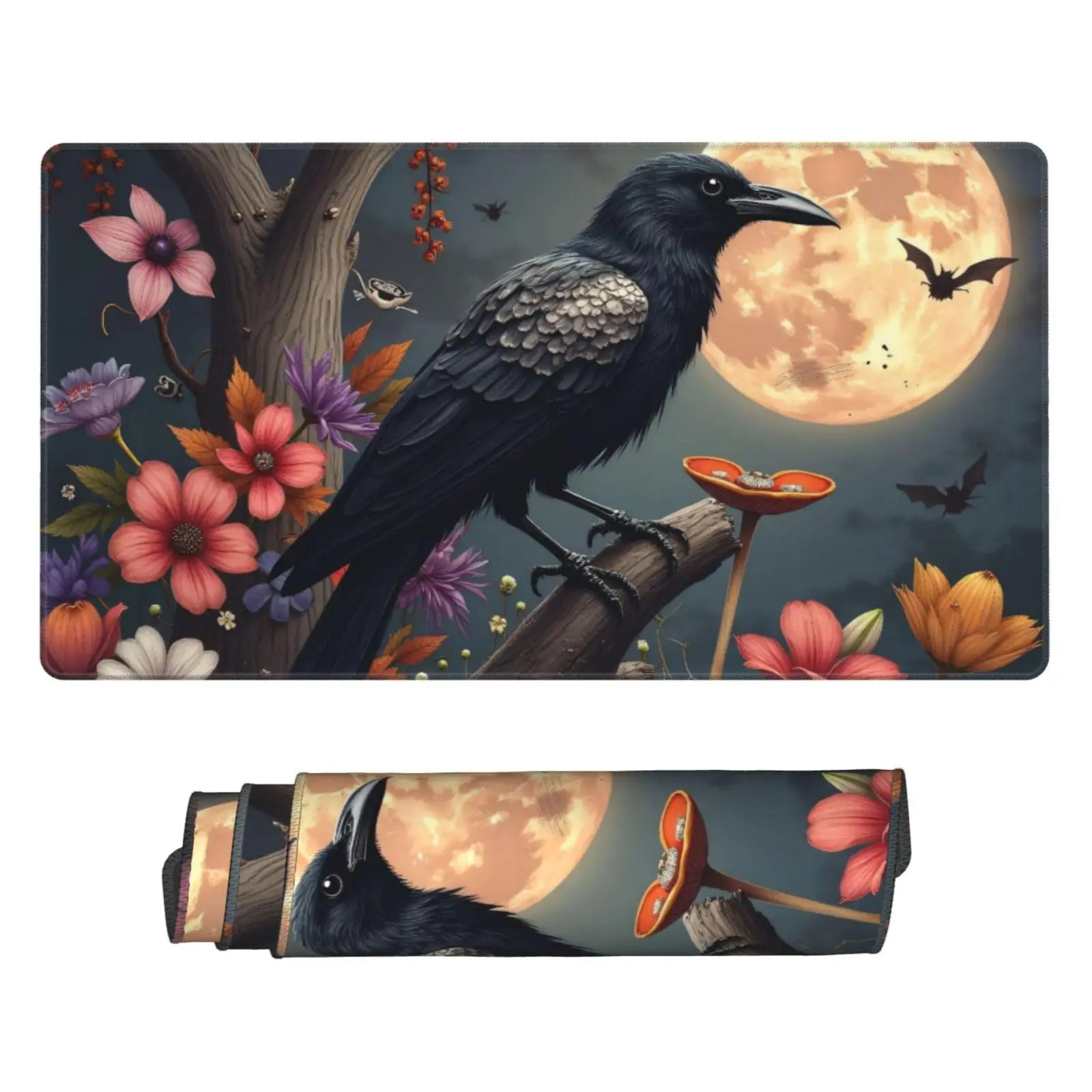 

Crow Pattern Desk Mat, Lovely Desktop Decoration,XXL Non-slip and Waterproof Gaming Mouse Pad, Perfect Gift for Friends