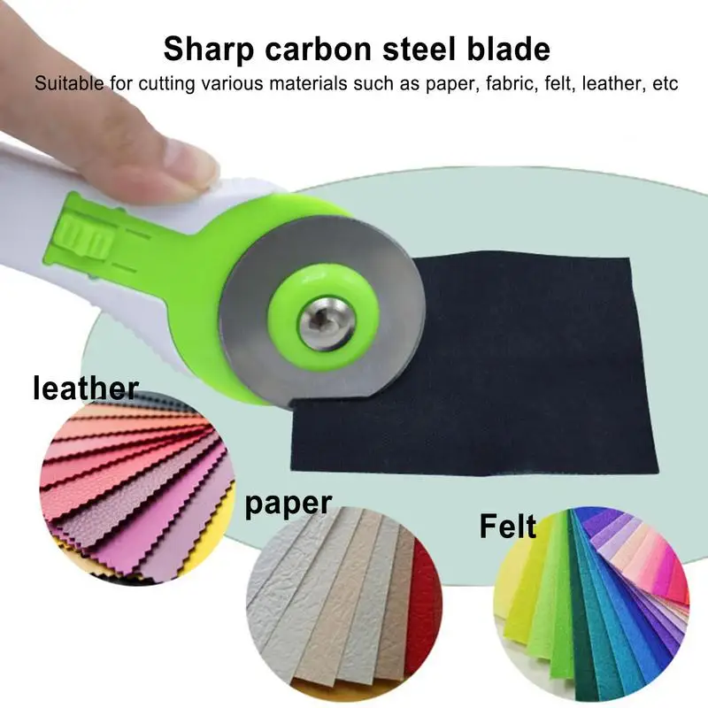 Fabric Roller Cutter Patchwork Roller Wheel Knife Cloth Cutting Leather Paper Fabric Craft Fabrics Rotary Cutter DIY Sewing Tool