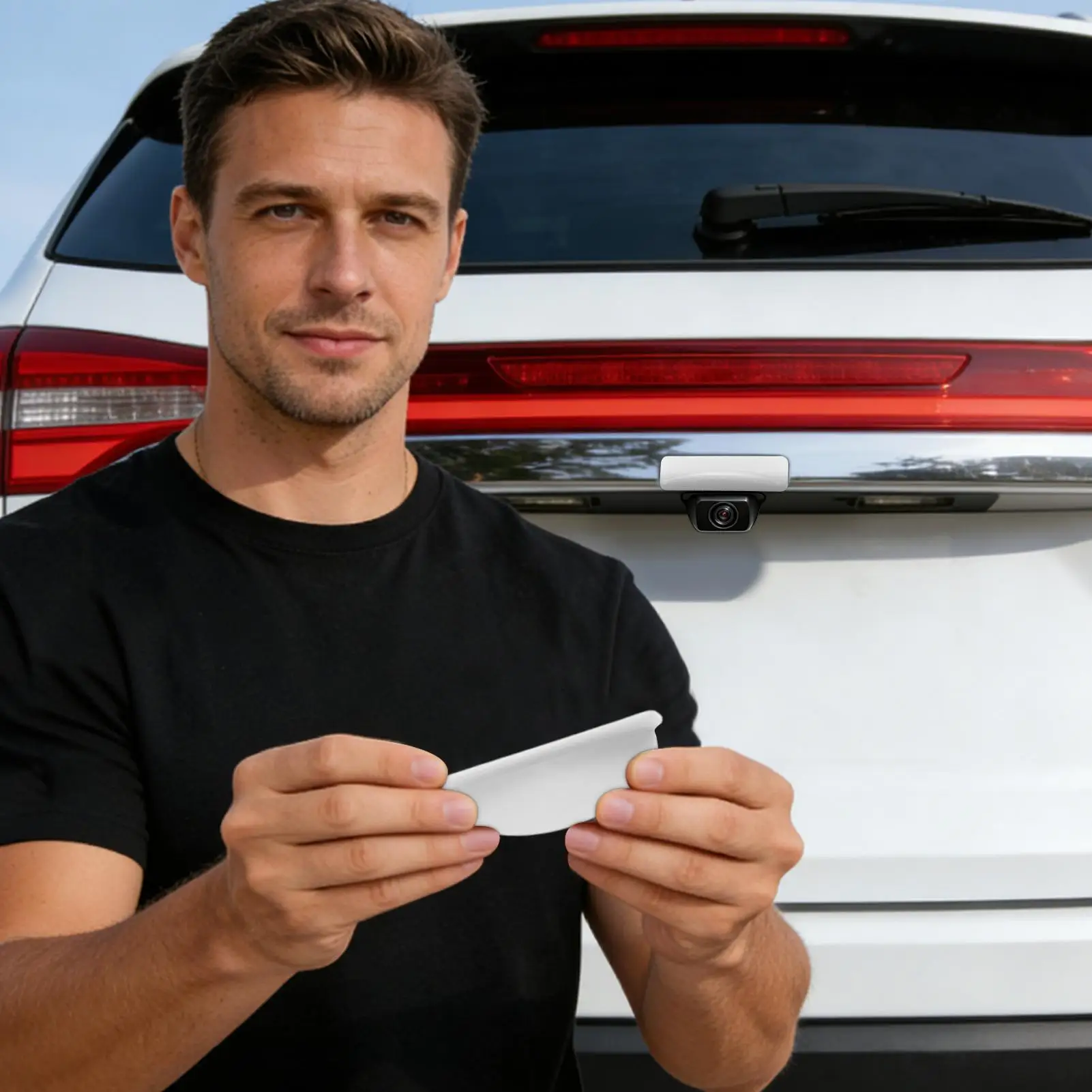 Backup Camera Rain Shield Anti-Rain Silicone Eyebrow Modification Trim Car Rear View Camera Rain Guard For Vehicle Outdoor Dust