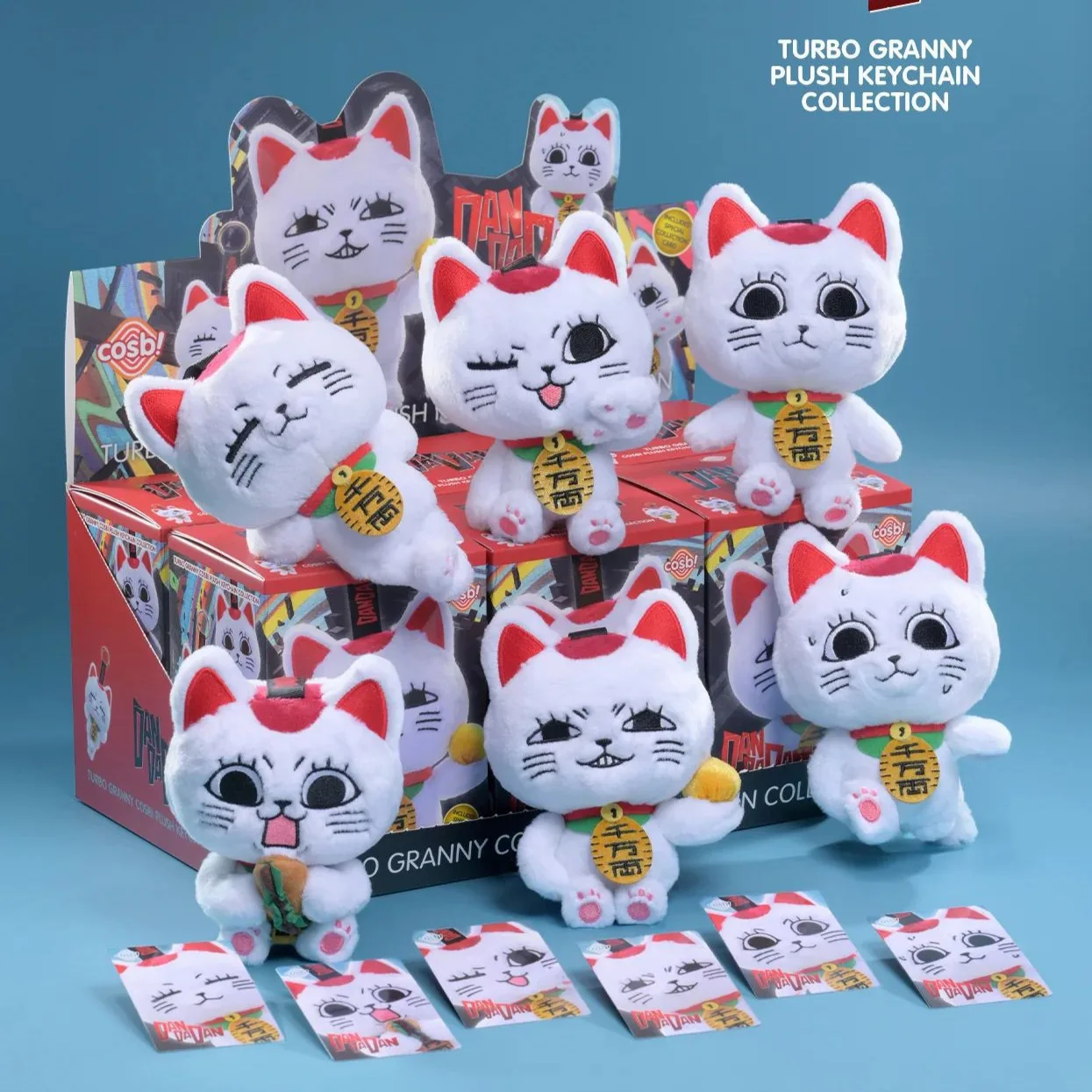 For Turbo Granny Dandadan Takasou Baba Plush Keychain Blind Box – Cute Anime Maneki-neko Strap Halloween & Lucky Cat Gift