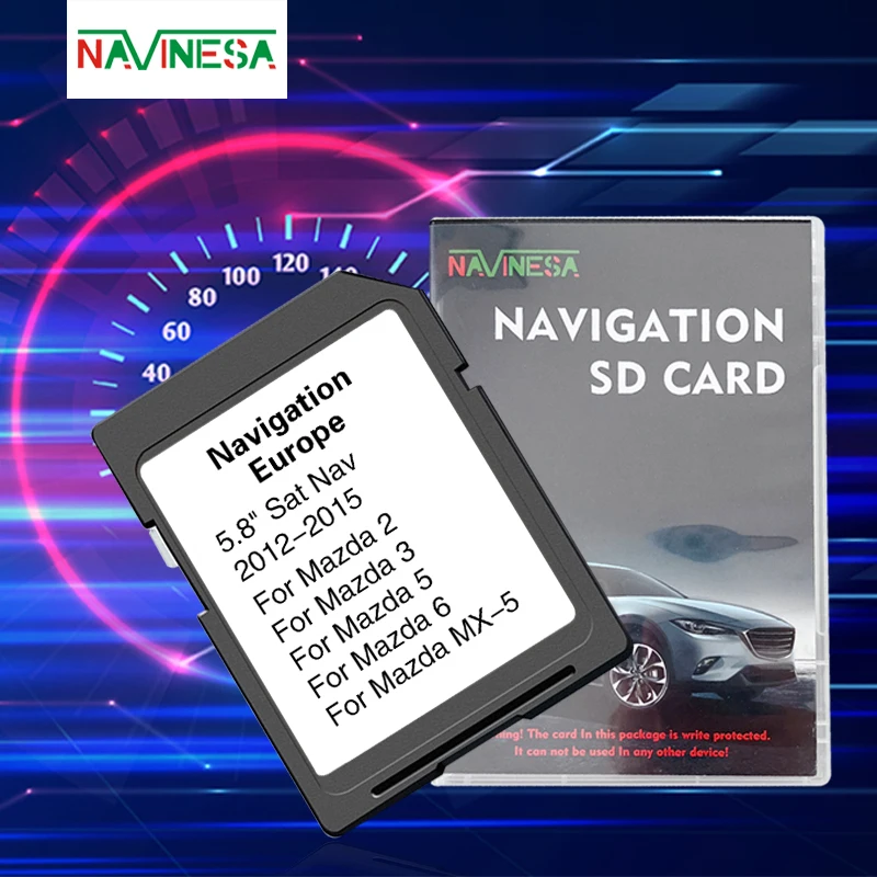 

Sat Nav Maps 8GB Europa Britain Maps SD Card 2023/2024 for Mazda 2/3/5/6/MX-5 Car Navigation AVN1 units GPS System Accessories