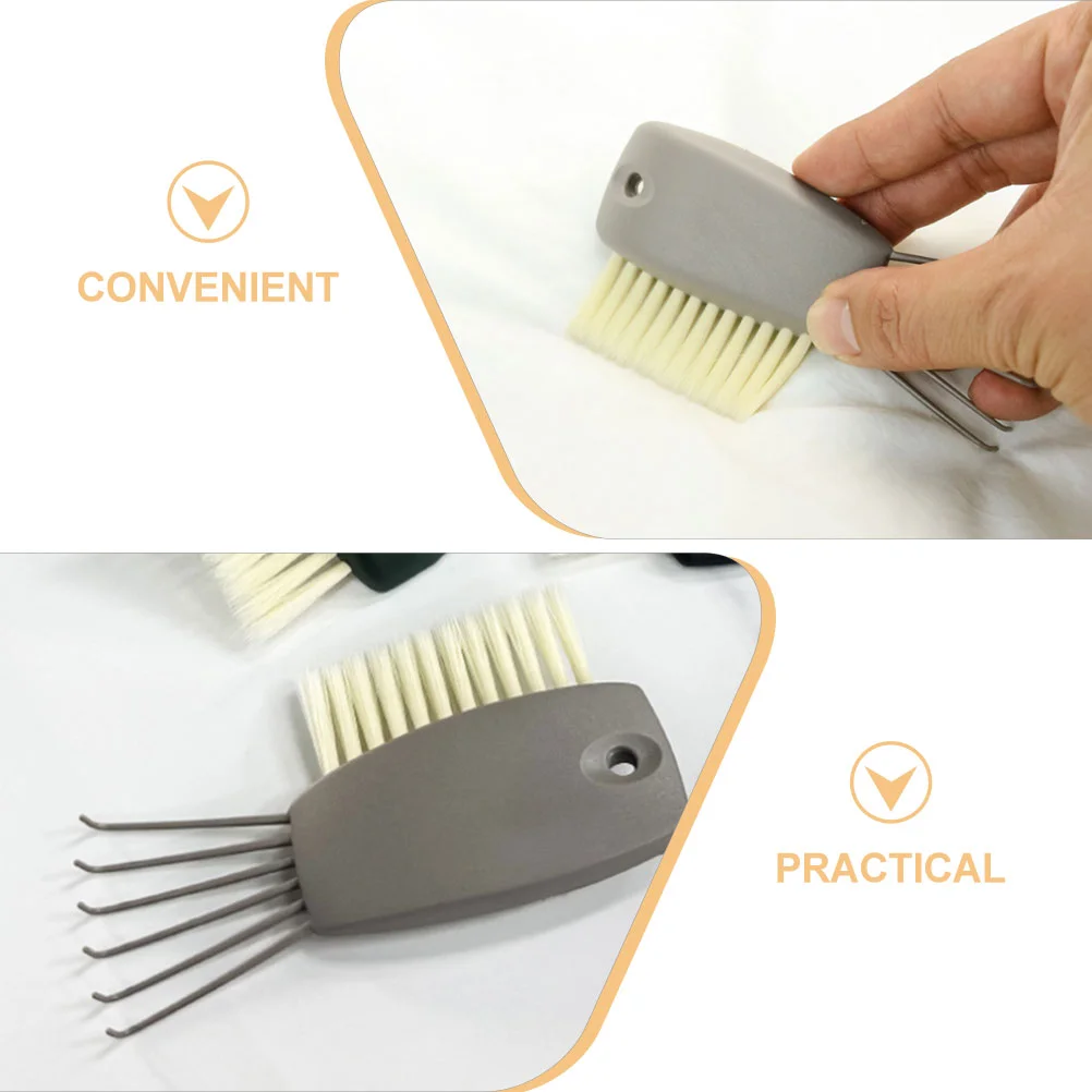 Hair Brushes Cleaning Cushion Comb Remover Rake Cleaner Tool Hollow Out Hairbrush Light Grey