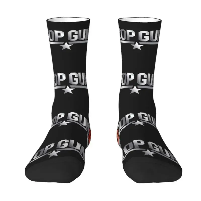 Tom Cruise Maverick Film Top Gun Dress Socks Mens Womens Warm Fashion Crew Socks