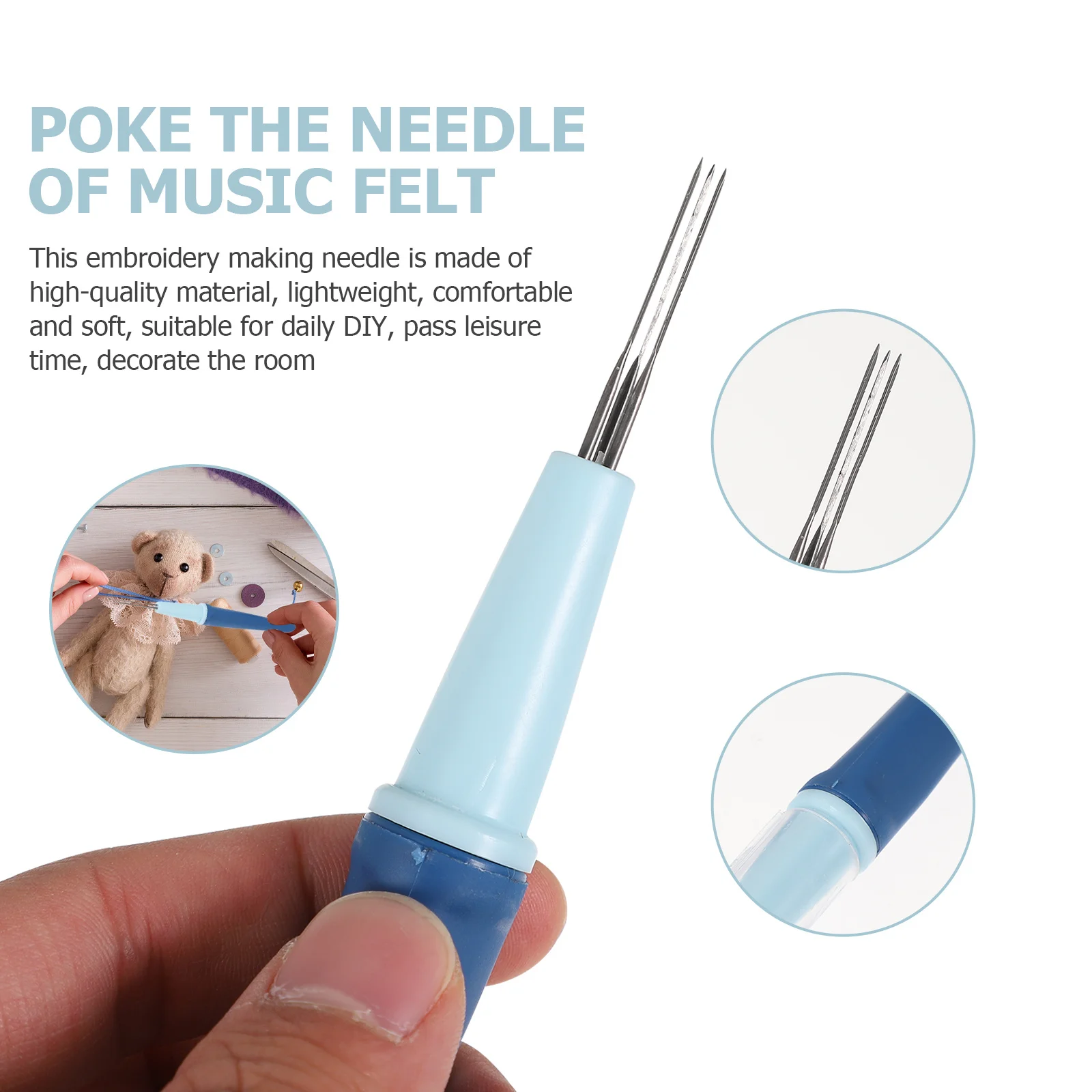 

2Pcs Embroidery Pen Needle Set Ideal for Handicrafts Detailed Patches Soft Grip Lightweight Tools for Classroom Office Use