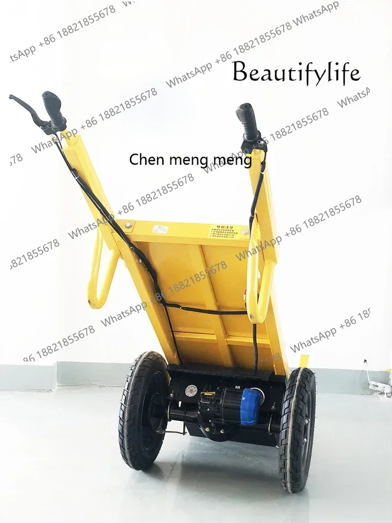 

2003Electric Battery Motorcycle Flat Plate Handling Brick Pulling Power Hand Push Construction Site Construction Turnover Wheele