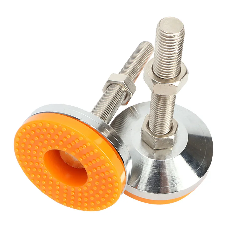2Pcs Machine Levelers Adjustable Steel Leveling Feet Nonslip Foot Cup Furniture Balancing Device for Tables Chairs Cabinets