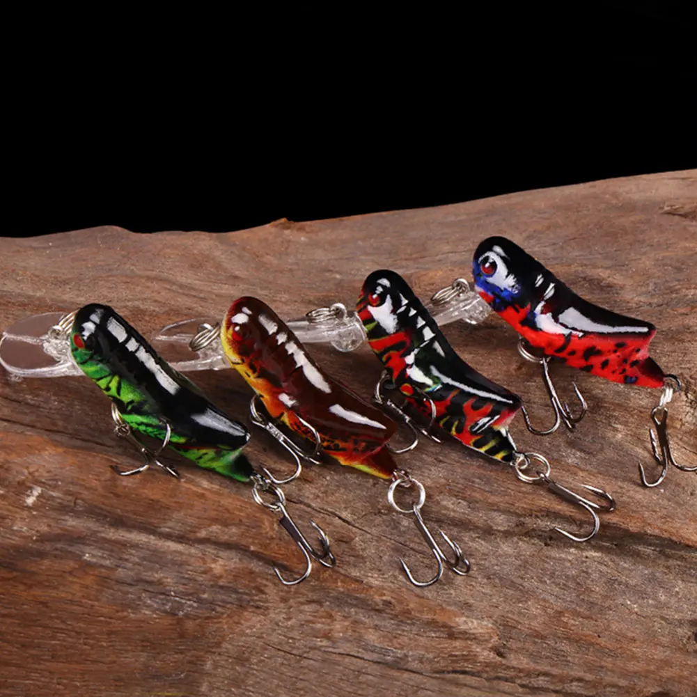 8 قطعة كرانكبيت صغير المتذبذب الصيد السحر الاصطناعي الطعم الثابت أسماك سويم ل باس سمك السلمون المرقط رمادية فاتحة اللون بايك سمك السلور