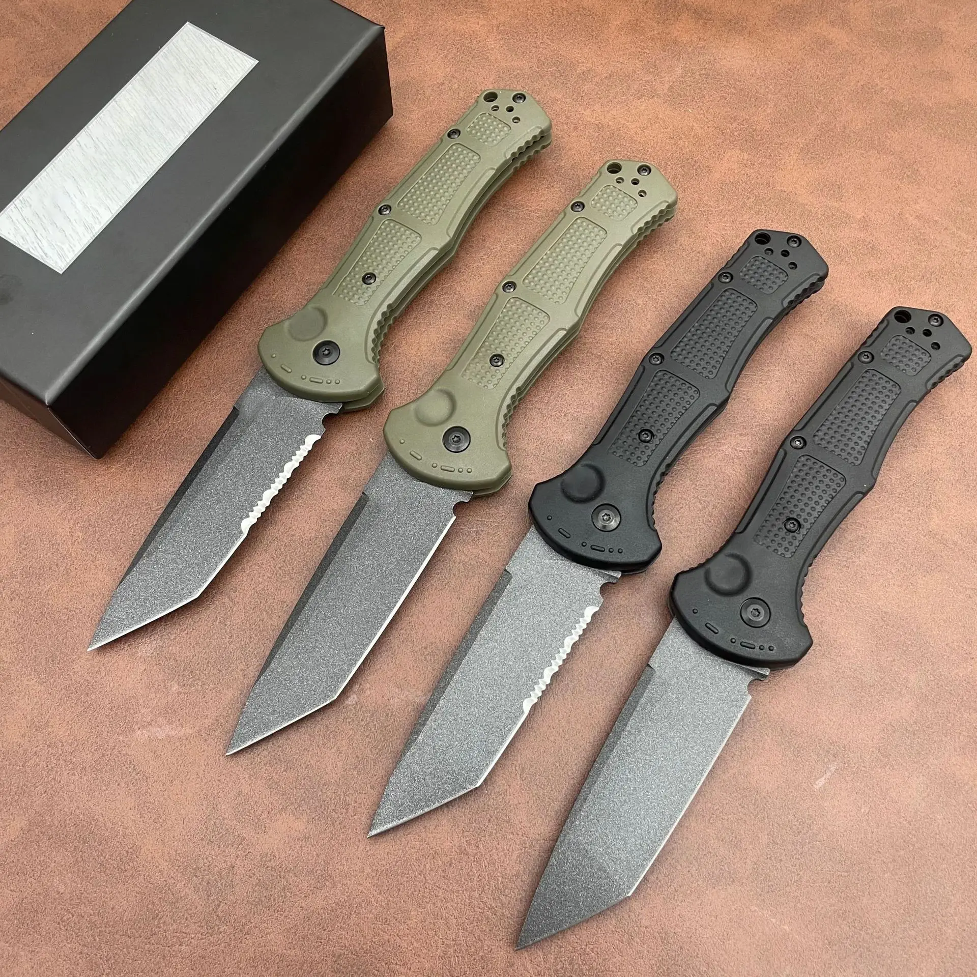 8Models 9070/9071BK Claymore Folding Knife 3.81