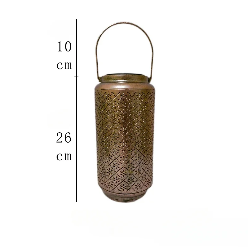 Hot Selling Solar Light Cylindrical Hollow Mesh Personalized Floodlight Handheld Courtyard Landscape Garden Light