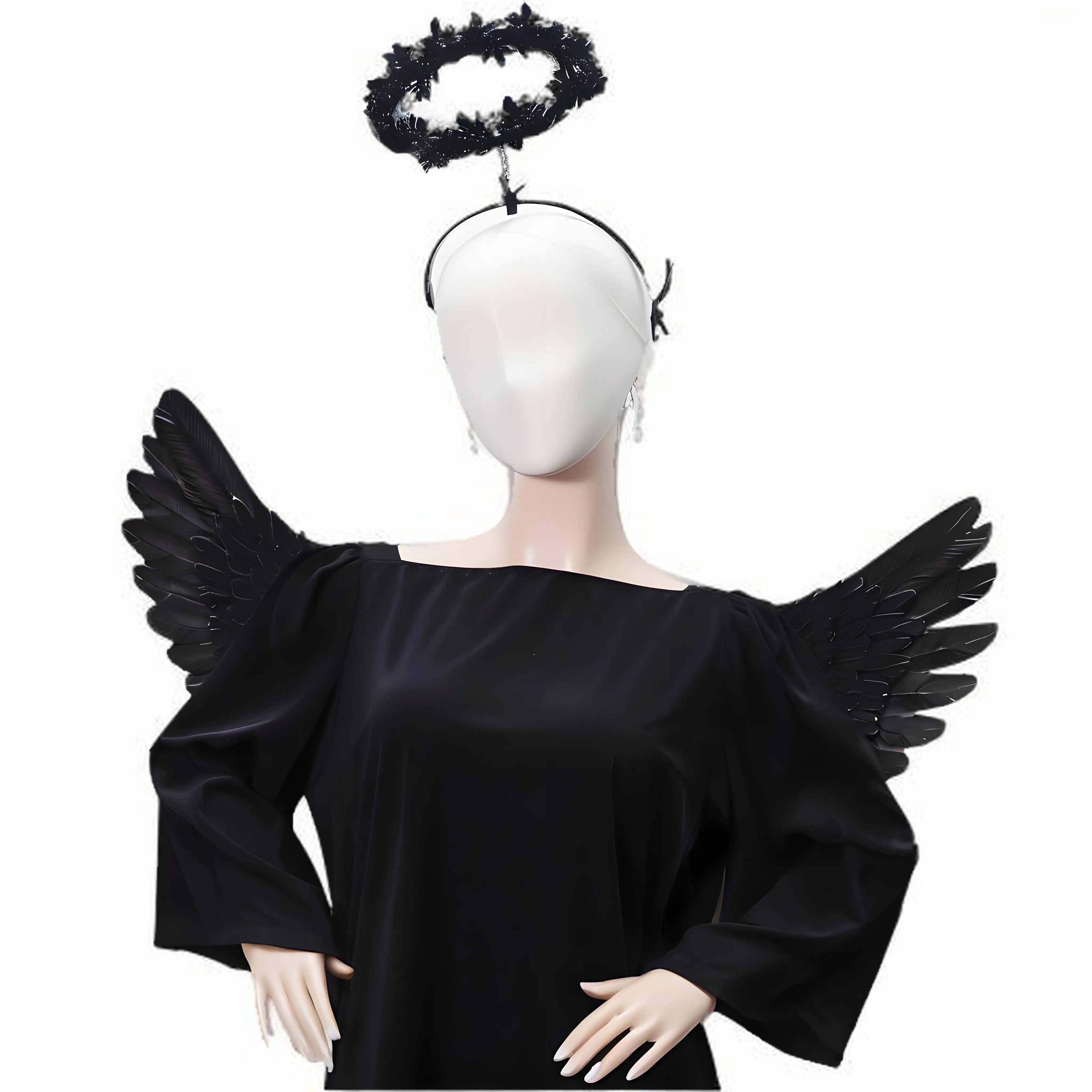 Angel Wings White Feathers Wing Back Halloween Plays Performance Prop Child Girl Photo Show Adult Decoration Photography Props