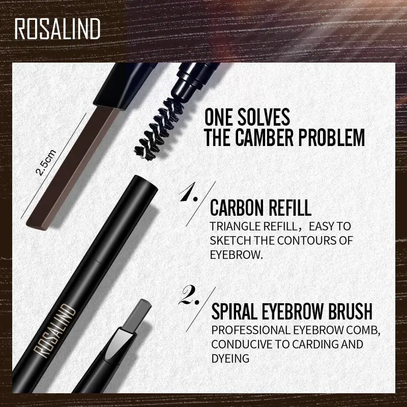 Double-headed Eyebrow Pencil Is Durable Not Dizzy Not Easy To Decolor Suitable for Novice Eyebrow Pencil