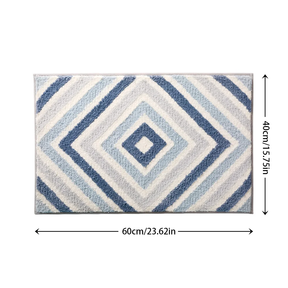 40*60cm Bath Mat Modern Minimalist Geometry Bathroom Rug Absorbent Slip-resistant Toilet Entrance Foot Mats Decoration Carpet